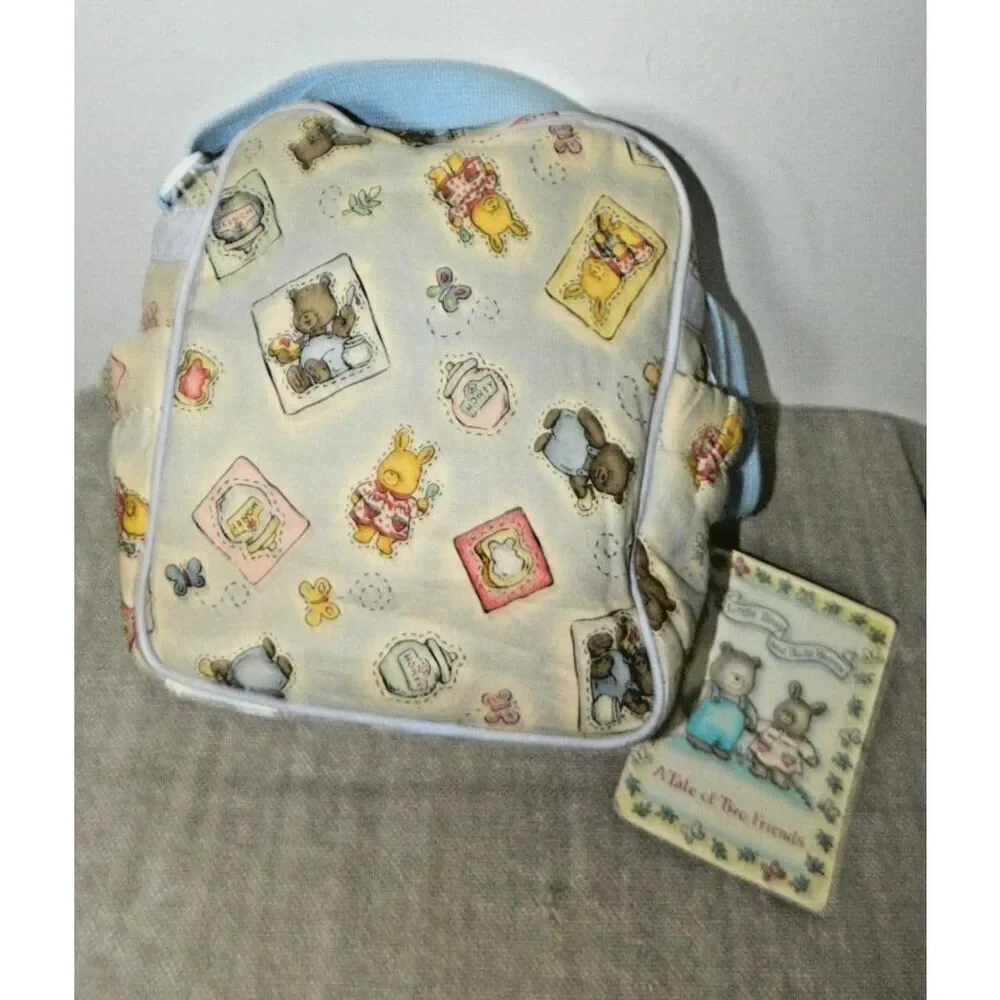 Cudlie Diaper Bag Blue with Attached Story Book Vintage‎